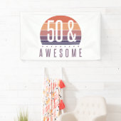 50e Birthday Retro Sunset Spandoek (Insitu)