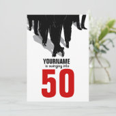 50e 'Birthday Swingers Rat Pack' Kaart (Staand voorkant)