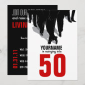 50e 'Birthday Swingers Rat Pack' Kaart (Voorkant / Achterkant)