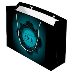 50e Bithday Celebration Personalized Gift Bag Large Cadeautasje