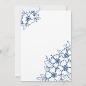 50e blauwe verjaardagsfeestje kaart (Achterkant)