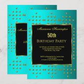 50e blauwgroen goud Aanbesteding Jubileum op zonda Kaart (Voorkant / Achterkant)