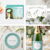 50e Bloementuin Verjaardag Kaart