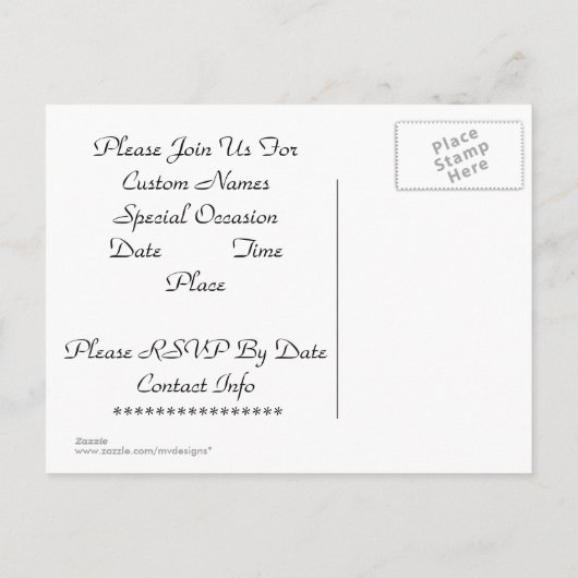 50e Briefkaart van de Partij van de Jubileum (Achterkant)