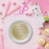 50e bruiloft Anniverary Modern Gold & Silver Papieren Bordje (Feest)