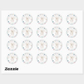 50e bruiloft Blush Rozen Jubileum Ronde Sticker (Vel)