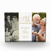 50e bruiloft Golden Jubileum 2 Fotoblokken (Voorkant)