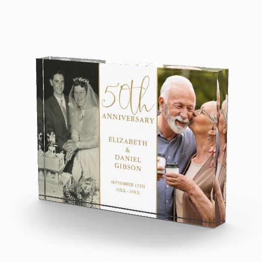 50e bruiloft Golden Jubileum 2 Fotoblokken (Rechts)