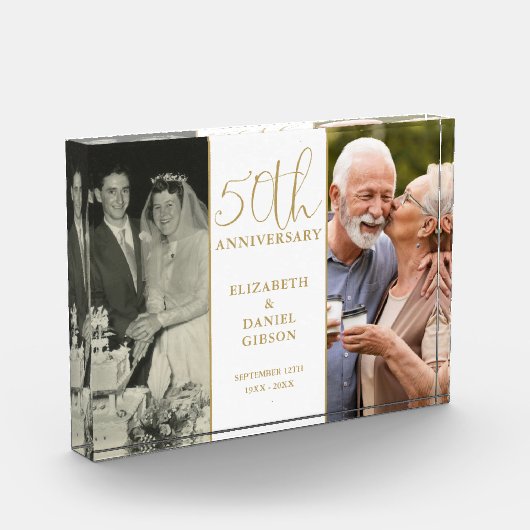 50e bruiloft Golden Jubileum 2 Fotoblokken (Links)