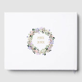 50e bruiloft Golden Jubileum Floral Garland Gastenboek (Achterkant)