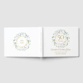 50e bruiloft Golden Jubileum Greenery Garland Gastenboek (Volledig)