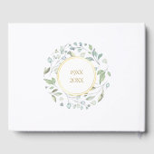 50e bruiloft Golden Jubileum Greenery Garland Gastenboek (Achterkant)