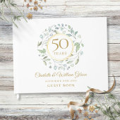 50e bruiloft Golden Jubileum Greenery Garland Gastenboek