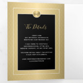 50e bruiloft gouden jubileum foto QR RSVP Drieluik Aankondiging (Binnenzijde eerst)