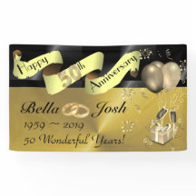 50e bruiloft Happy Jubileum Banner