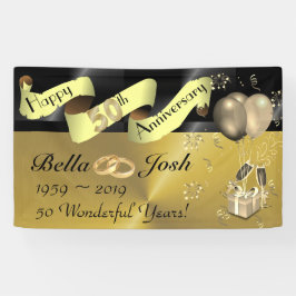 50e bruiloft Happy Jubileum Banner