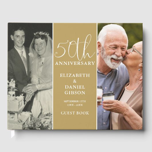 50e bruiloft Jubileum 2 Foto Gastenboek (Voorkant)