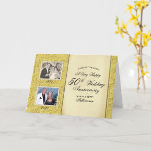 50e bruiloft Jubileum 2 foto Kaart