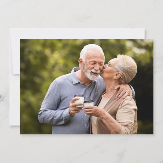 50e bruiloft Jubileum 2 Foto Kaart (Achterkant)