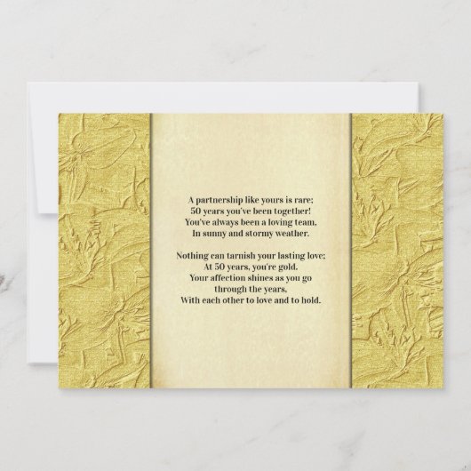 50e bruiloft Jubileum 2 foto Kaart (Achterkant)