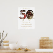 50e bruiloft Jubileum 2 foto welkom teken Poster (Keuken)