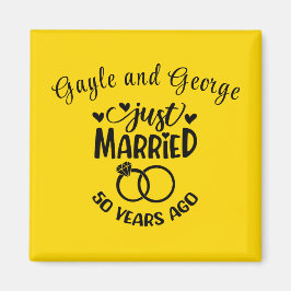 50e bruiloft Jubileum aangepaste namen Magneet