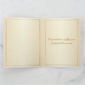 50e bruiloft Jubileum Bloemengouden harten Kaart (Binnen)