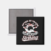 50e bruiloft Jubileum Bowling opvallend 50 jaar Magneet (Voorkant / Achterkant)