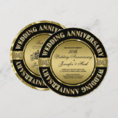 50e bruiloft Jubileum-bruiloft Paard en vervoer Kaart (Voorkant / Achterkant)