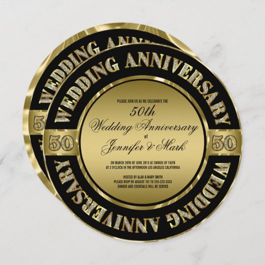 50e bruiloft Jubileum-bruiloft Paard en vervoer Kaart (Voorkant / Achterkant)