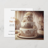  50E BRUILOFT JUBILEUM CAKE KAART (Voorkant / Achterkant)