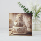  50E BRUILOFT JUBILEUM CAKE KAART (Staand voorkant)