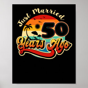50e bruiloft Jubileum cruise Gehuwd 50 jaar Poster
