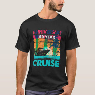 50e bruiloft Jubileum cruise paar 50 jaar SI T-shirt