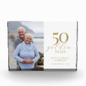 50e bruiloft Jubileum Elegant 50 Golden Years Fotoblokken (Voorkant)