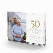 50e bruiloft Jubileum Elegant 50 Golden Years Fotoblokken (Rechts)
