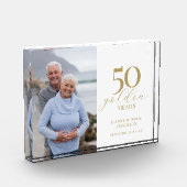 50e bruiloft Jubileum Elegant 50 Golden Years Fotoblokken (Links)