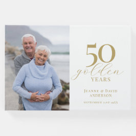 50e bruiloft Jubileum Elegant 50 Golden Years Gastenboek