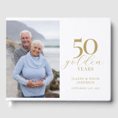50e bruiloft Jubileum Elegant 50 Golden Years Gastenboek (Voorkant)