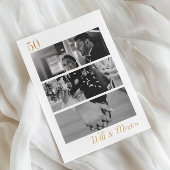 50e bruiloft Jubileum Elegante Bloemen Kaart