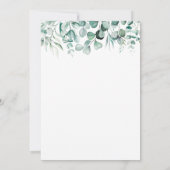 50e bruiloft Jubileum Eucalyptus Botanical Kaart (Achterkant)