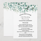 50e bruiloft Jubileum Eucalyptus Botanical Kaart (Voorkant / Achterkant)