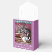 50e bruiloft Jubileum Favor Box,  theepot Bedankdoosjes (Geopend)