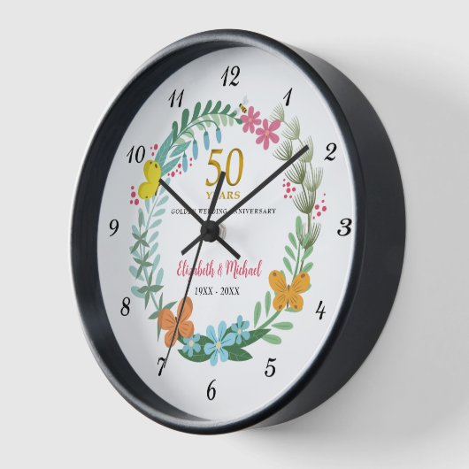 50e bruiloft - Jubileum Floral Butterfly (Hoek)