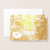 50e bruiloft Jubileum Folie Kaart (Voorkant met envelop)
