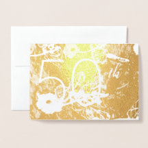 50e bruiloft Jubileum Folie Kaart