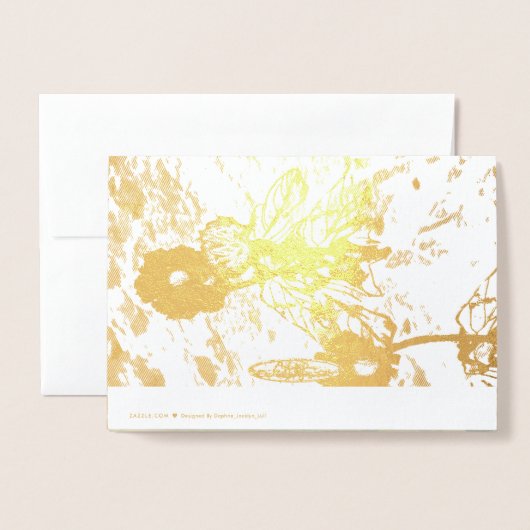 50e bruiloft Jubileum Folie Kaart (Met envelop)