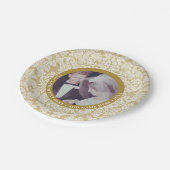 50e bruiloft Jubileum foto en kant Papieren Bordje (Gekanteld)