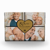 50e bruiloft Jubileum foto gouden glitter hart (Voorkant)