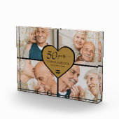 50e bruiloft Jubileum foto gouden glitter hart (Rechts)